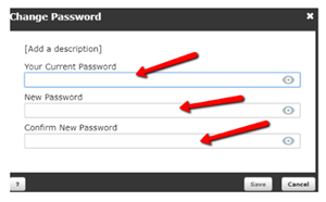 Change Password Text Boxes - Image with Arrows 